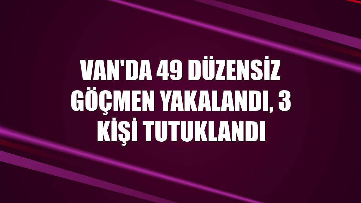 Van'da 49 düzensiz göçmen yakalandı, 3 kişi tutuklandı