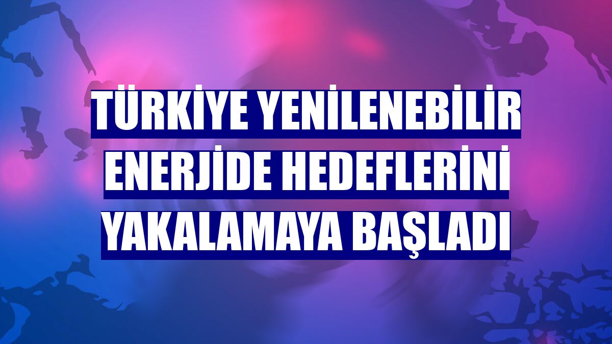 Türkiye yenilenebilir enerjide hedeflerini yakalamaya başladı