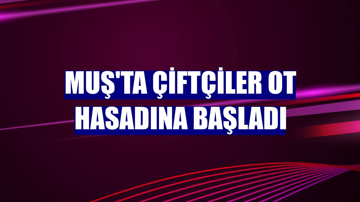 Muş'ta çiftçiler ot hasadına başladı