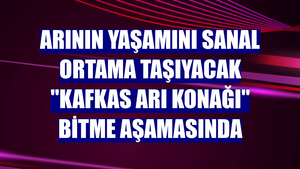 Arının yaşamını sanal ortama taşıyacak "Kafkas Arı Konağı" bitme aşamasında