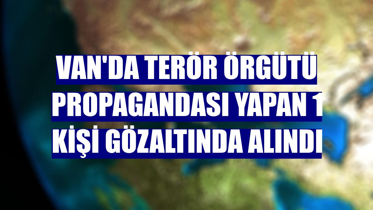 Van'da terör örgütü propagandası yapan 1 kişi gözaltında alındı