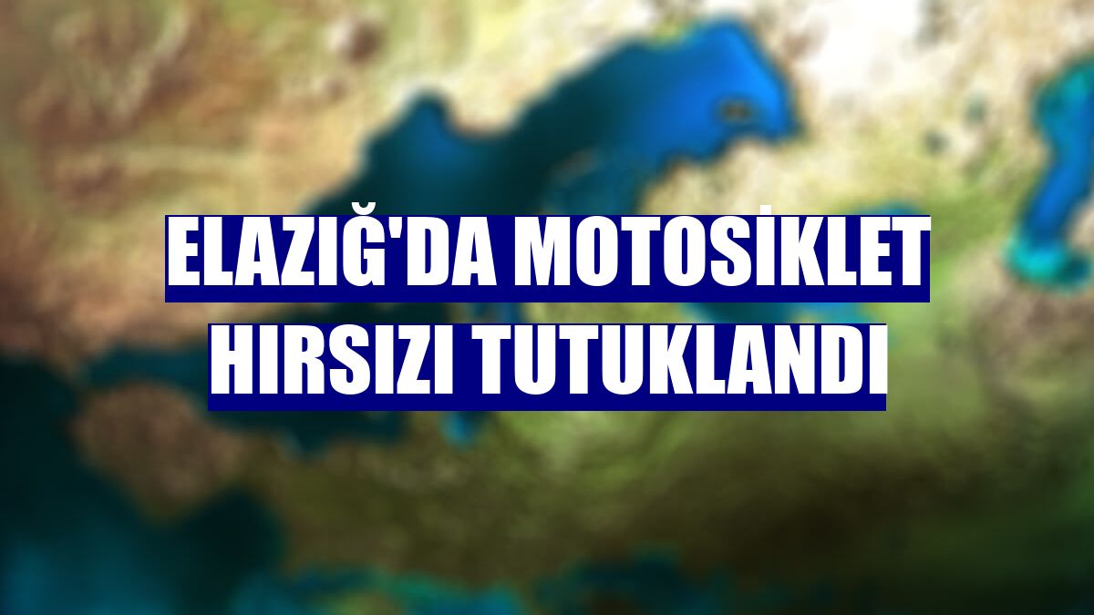 Elazığ'da motosiklet hırsızı tutuklandı