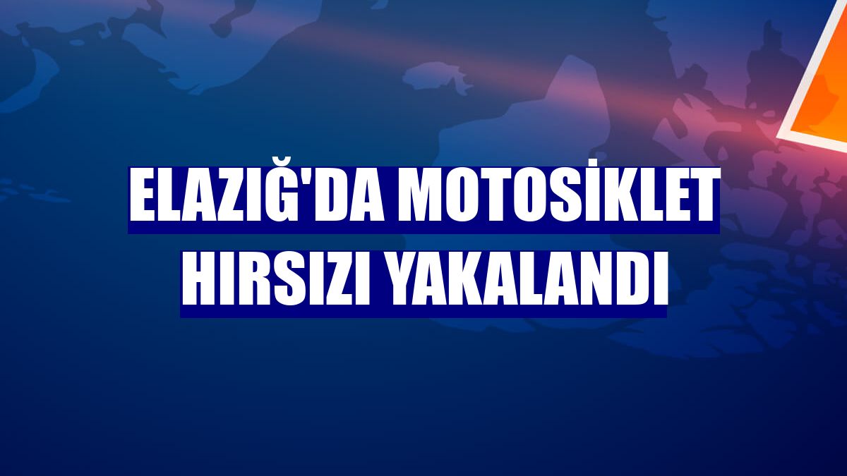 Elazığ'da motosiklet hırsızı yakalandı