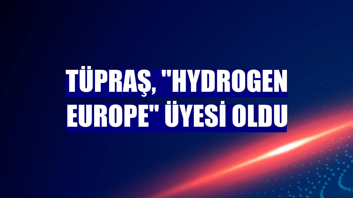 Tüpraş, "Hydrogen Europe" üyesi oldu