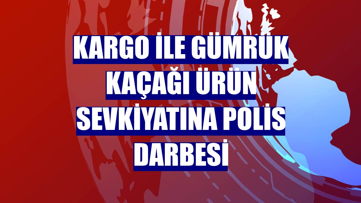 Kargo ile gümrük kaçağı ürün sevkiyatına polis darbesi