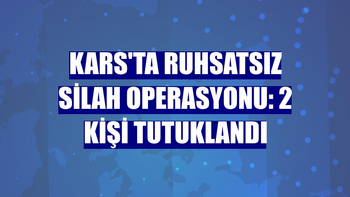Kars'ta ruhsatsız silah operasyonu: 2 kişi tutuklandı