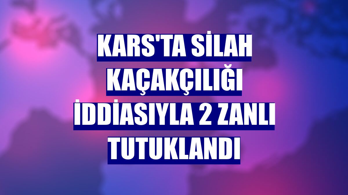 Kars'ta silah kaçakçılığı iddiasıyla 2 zanlı tutuklandı