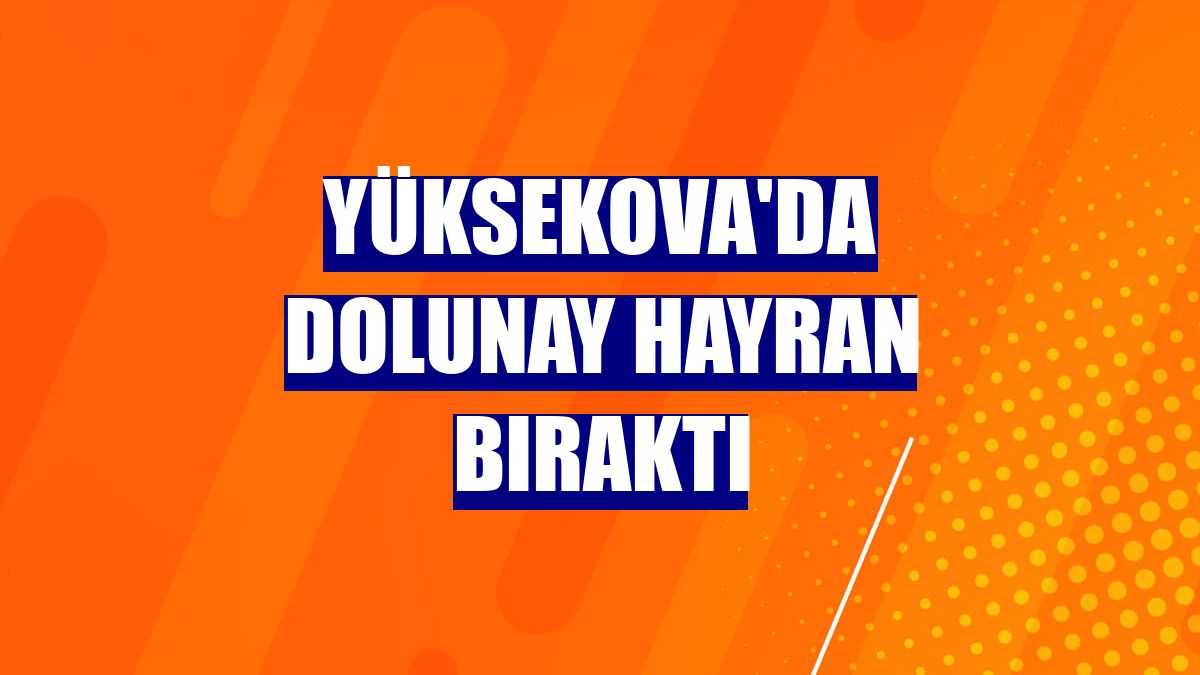 Yüksekova'da dolunay hayran bıraktı