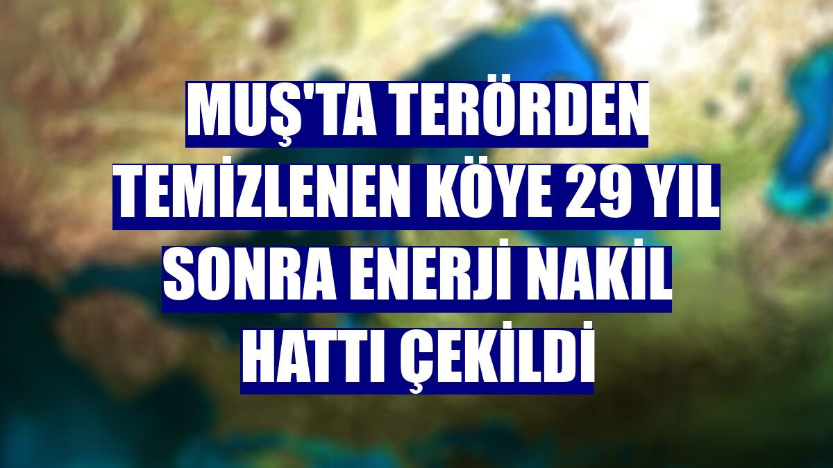 Muş'ta terörden temizlenen köye 29 yıl sonra enerji nakil hattı çekildi