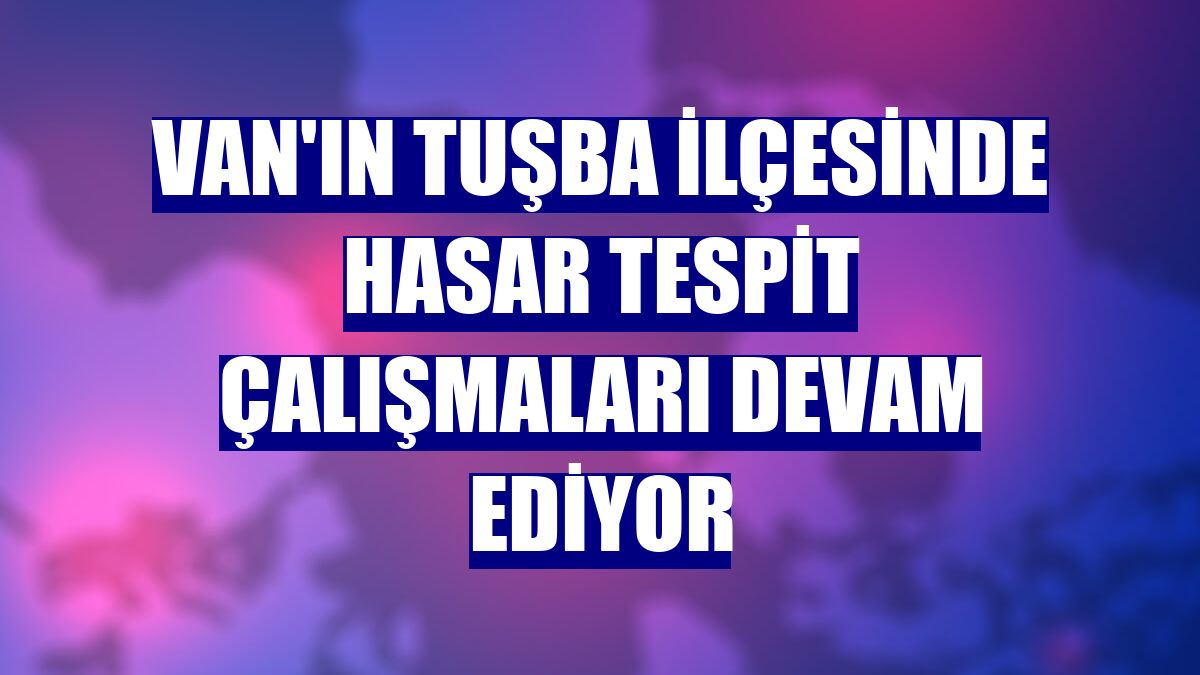Van'ın Tuşba ilçesinde hasar tespit çalışmaları devam ediyor