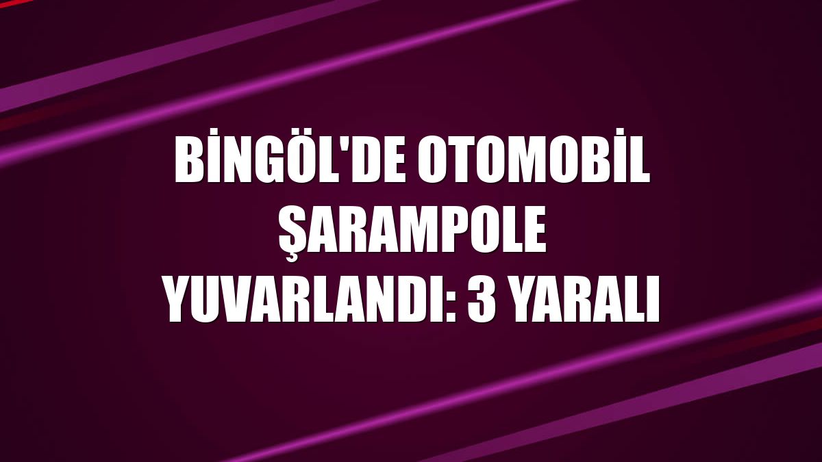 Bingöl'de otomobil şarampole yuvarlandı: 3 yaralı
