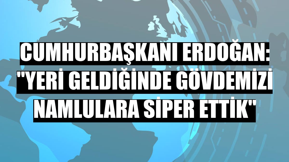 Cumhurbaşkanı Erdoğan: 'Yeri geldiğinde gövdemizi namlulara siper ettik'