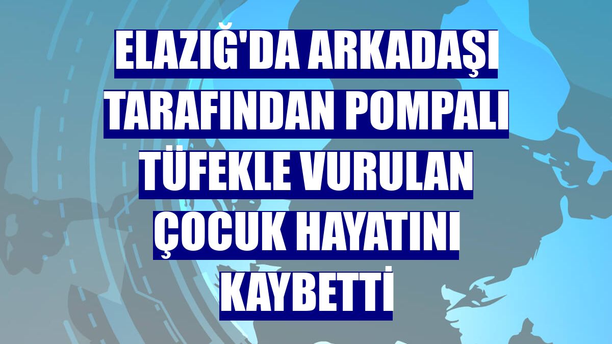 Elazığ'da arkadaşı tarafından pompalı tüfekle vurulan çocuk hayatını kaybetti