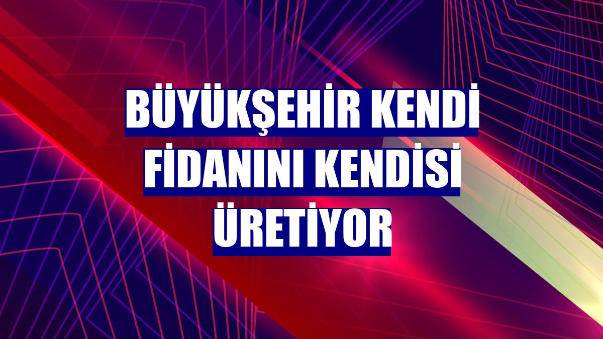 Büyükşehir kendi fidanını kendisi üretiyor