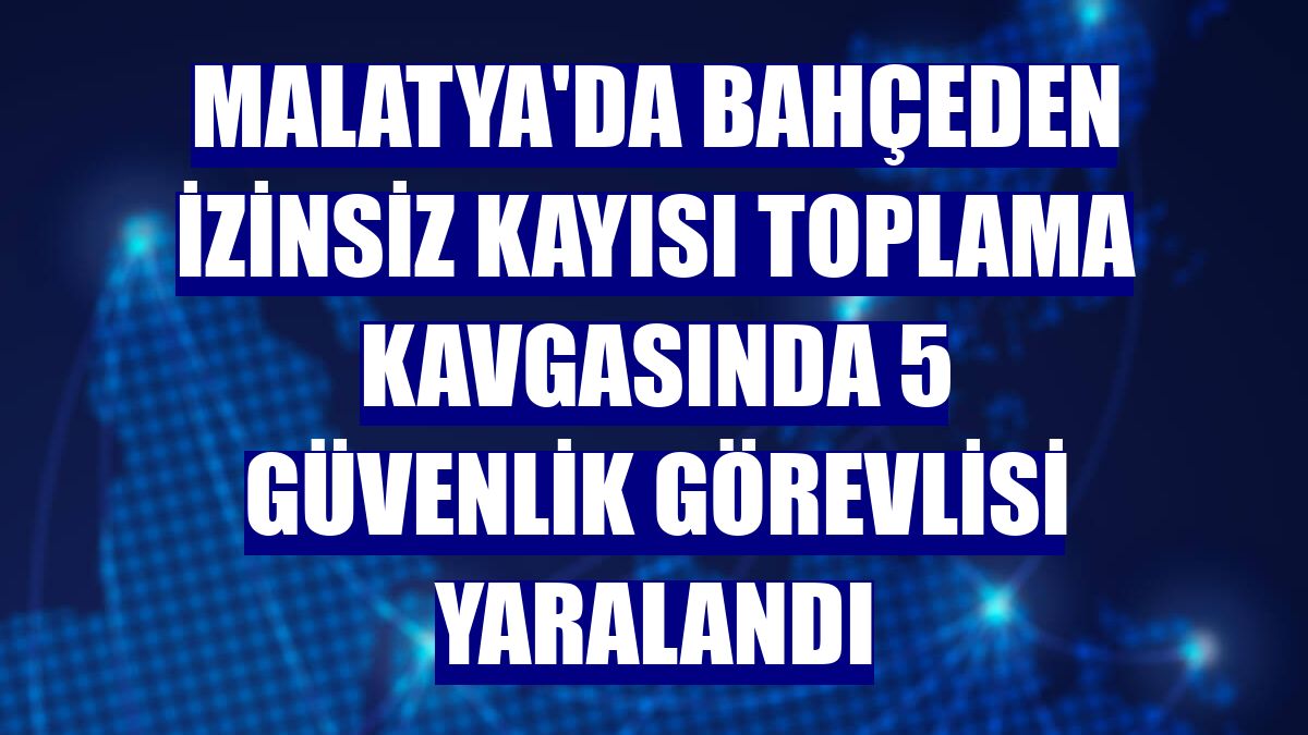 Malatya'da bahçeden izinsiz kayısı toplama kavgasında 5 güvenlik görevlisi yaralandı