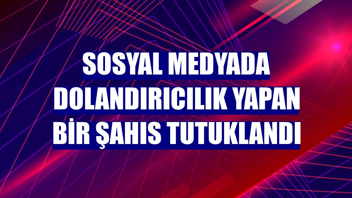 Sosyal medyada dolandırıcılık yapan bir şahıs tutuklandı