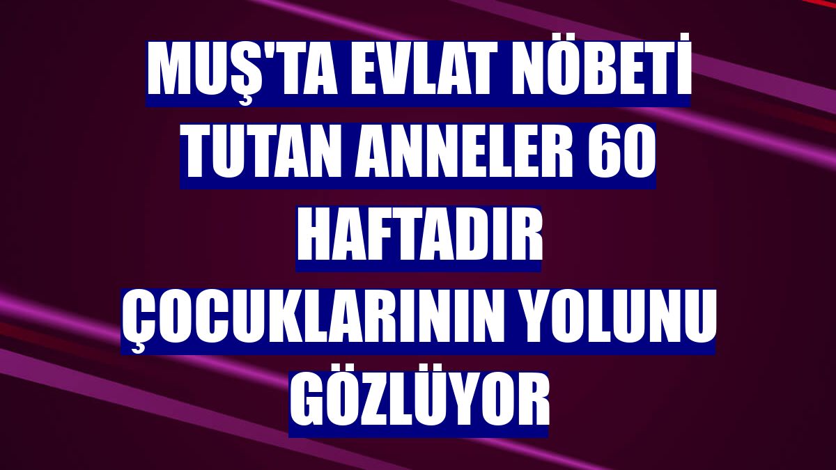 Muş'ta evlat nöbeti tutan anneler 60 haftadır çocuklarının yolunu gözlüyor