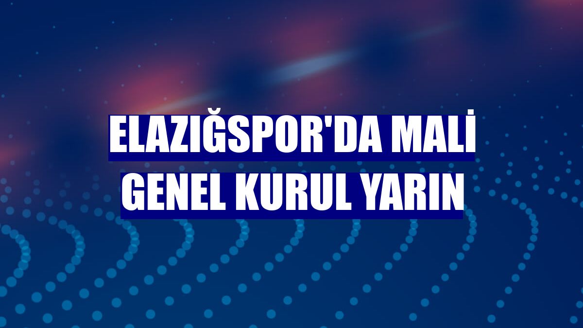 Elazığspor'da Mali Genel Kurul yarın