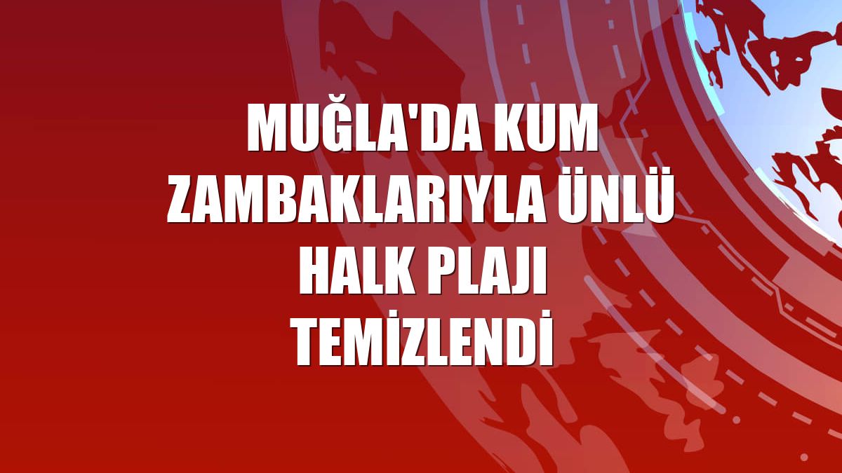 Muğla'da kum zambaklarıyla ünlü halk plajı temizlendi