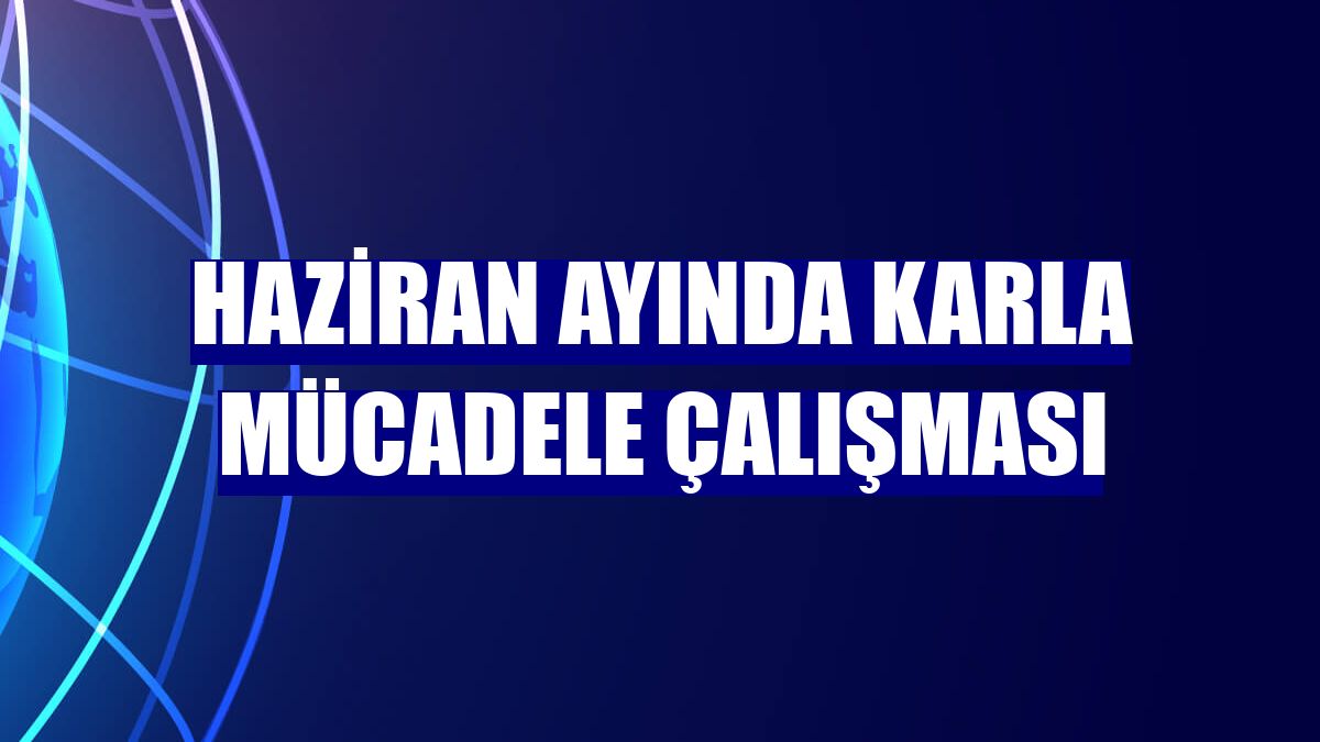Haziran ayında karla mücadele çalışması
