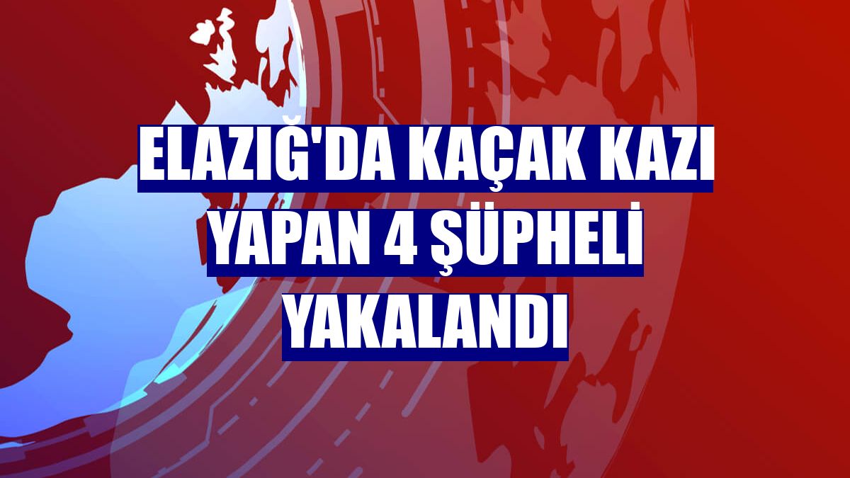 Elazığ'da kaçak kazı yapan 4 şüpheli yakalandı