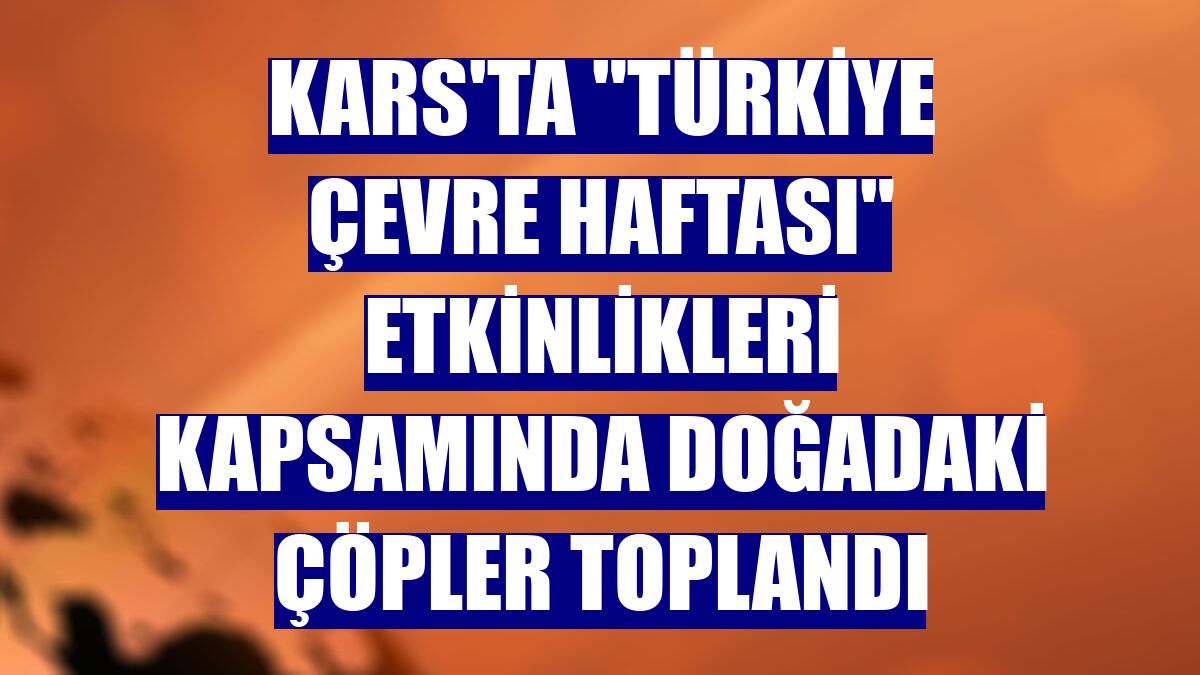 Kars'ta "Türkiye Çevre Haftası" etkinlikleri kapsamında doğadaki çöpler toplandı