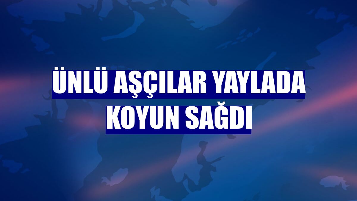 Ünlü aşçılar yaylada koyun sağdı
