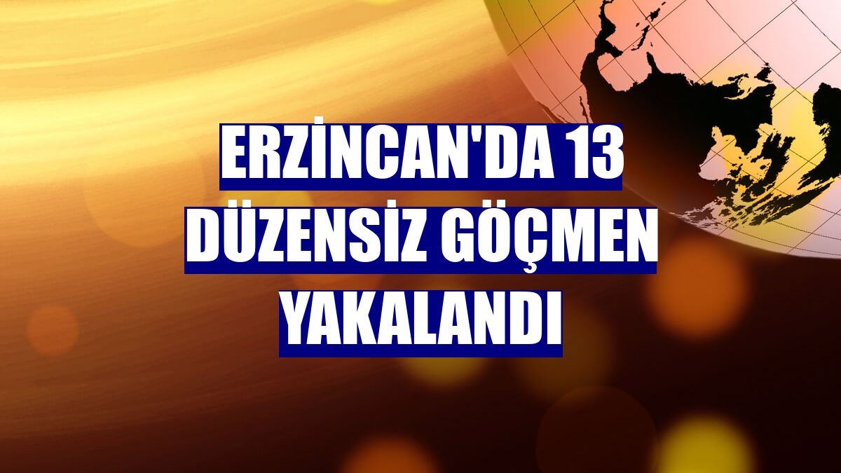 Erzincan'da 13 düzensiz göçmen yakalandı