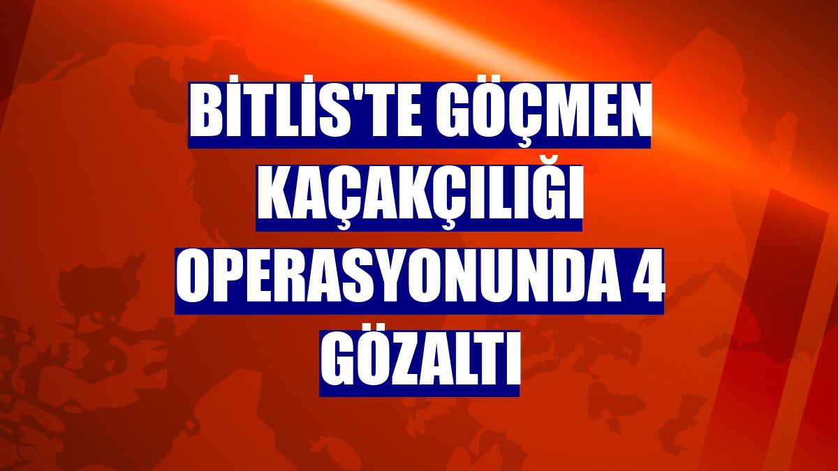 Bitlis'te göçmen kaçakçılığı operasyonunda 4 gözaltı