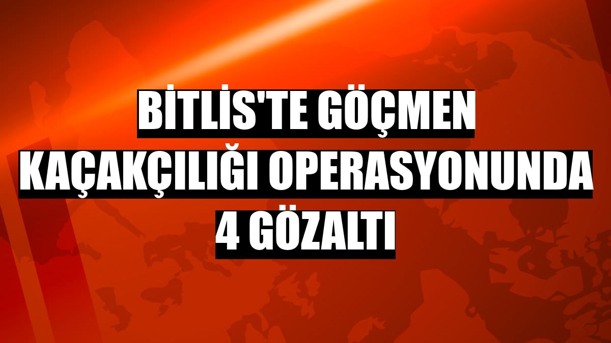 Bitlis'te göçmen kaçakçılığı operasyonunda 4 gözaltı