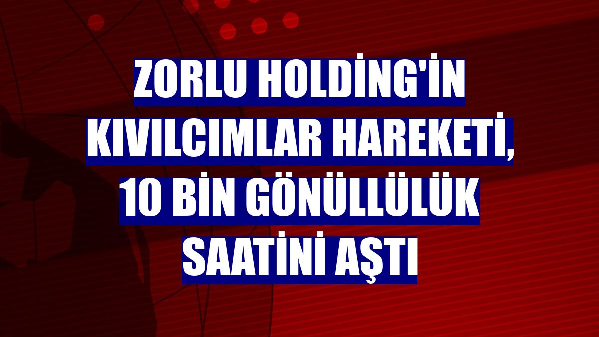 Zorlu Holding'in Kıvılcımlar Hareketi, 10 bin gönüllülük saatini aştı