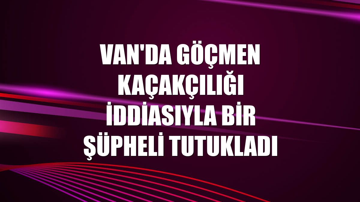 Van'da göçmen kaçakçılığı iddiasıyla bir şüpheli tutukladı
