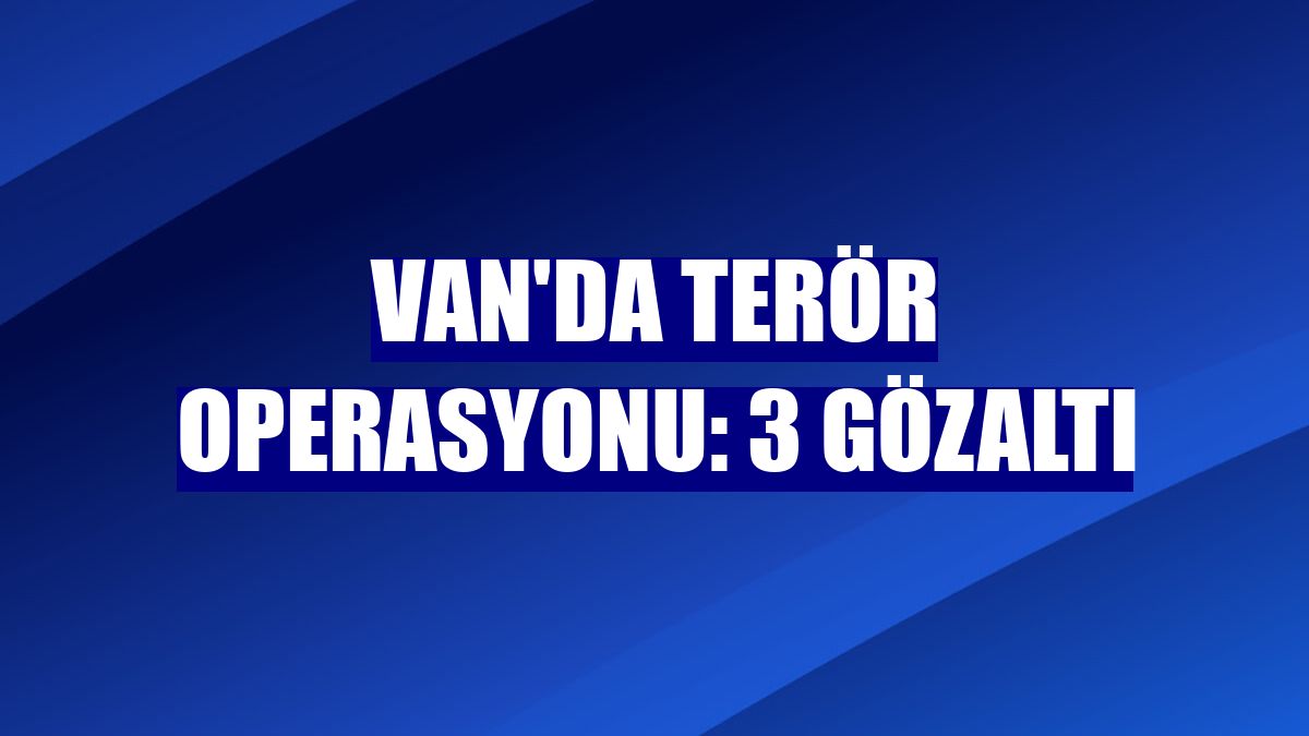 Van'da terör operasyonu: 3 gözaltı