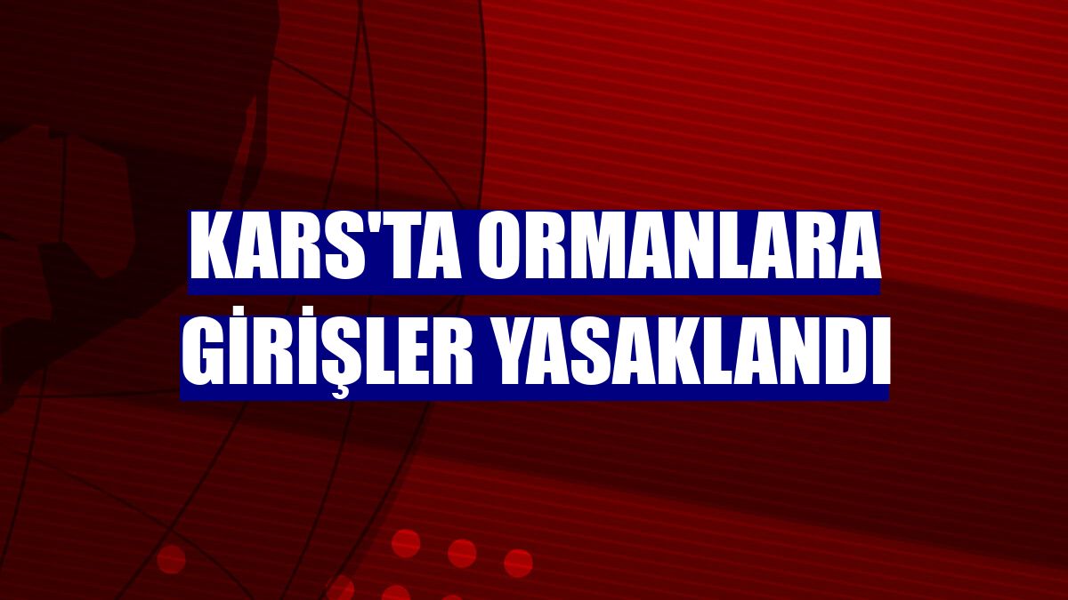 Kars'ta ormanlara girişler yasaklandı