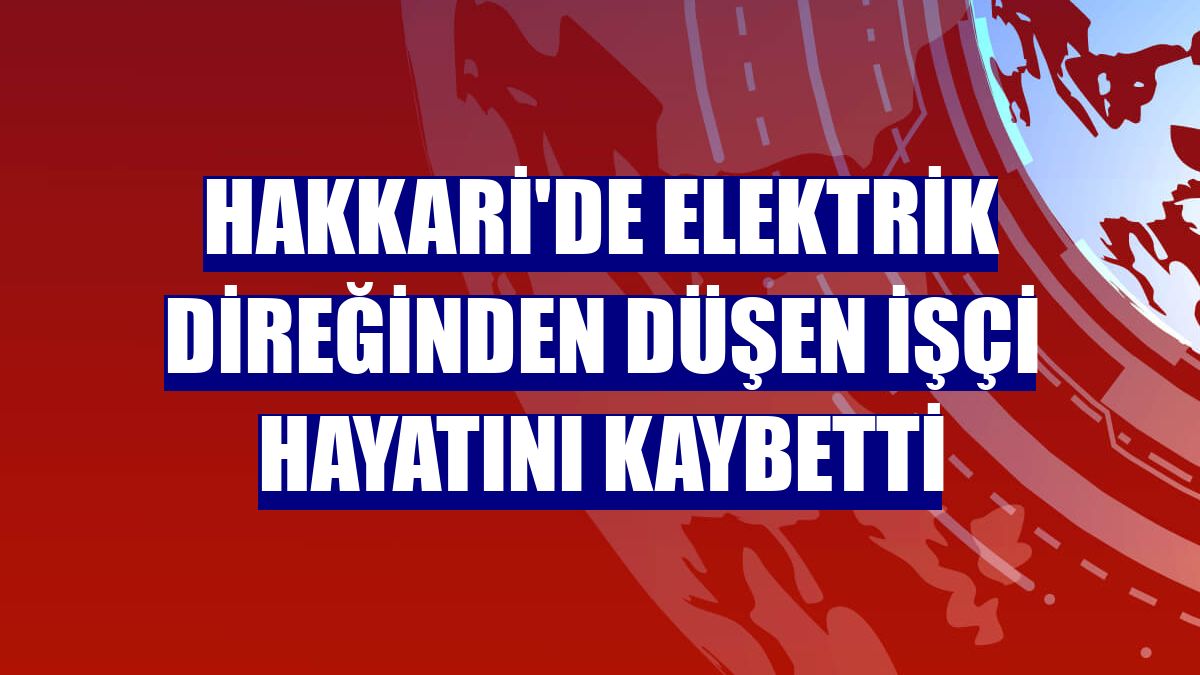 Hakkari'de elektrik direğinden düşen işçi hayatını kaybetti