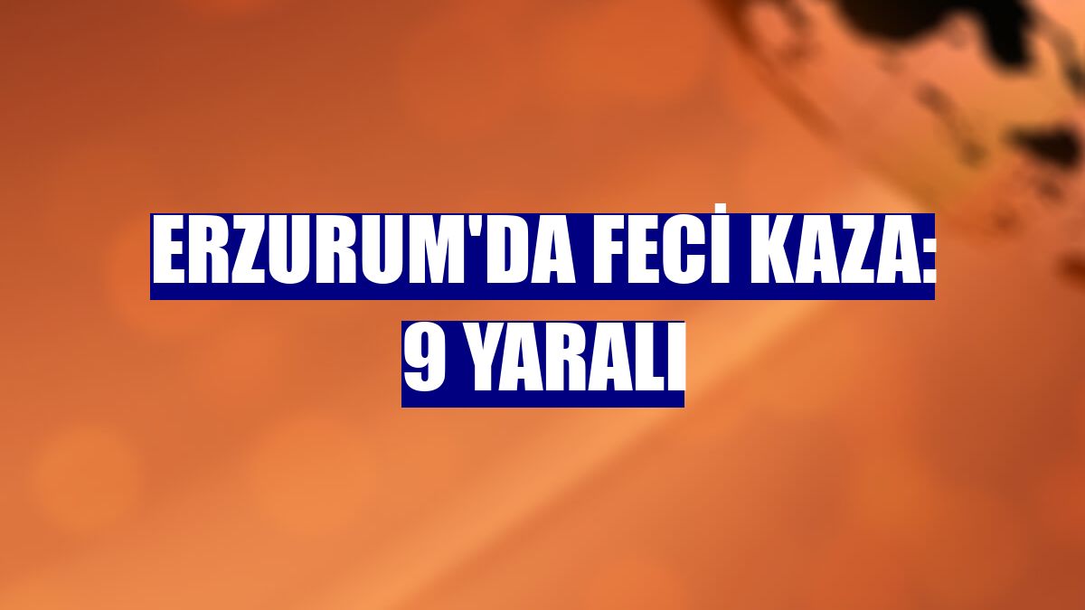 Erzurum'da feci kaza: 9 yaralı