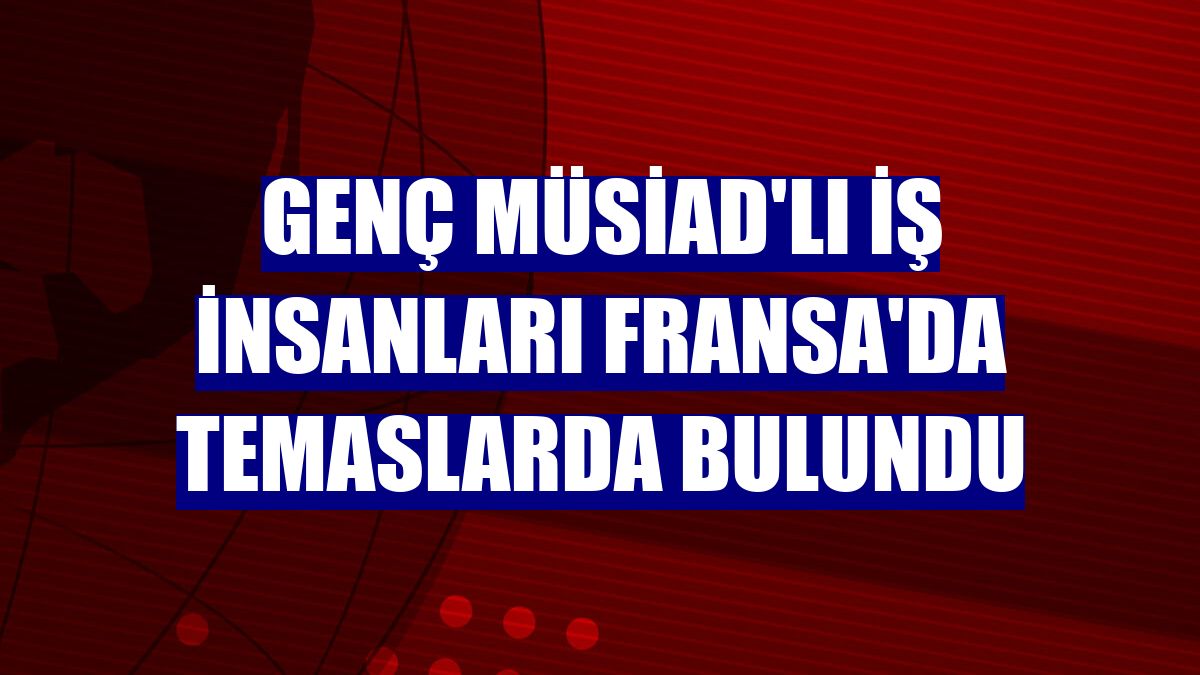 Genç MÜSİAD'lı iş insanları Fransa'da temaslarda bulundu