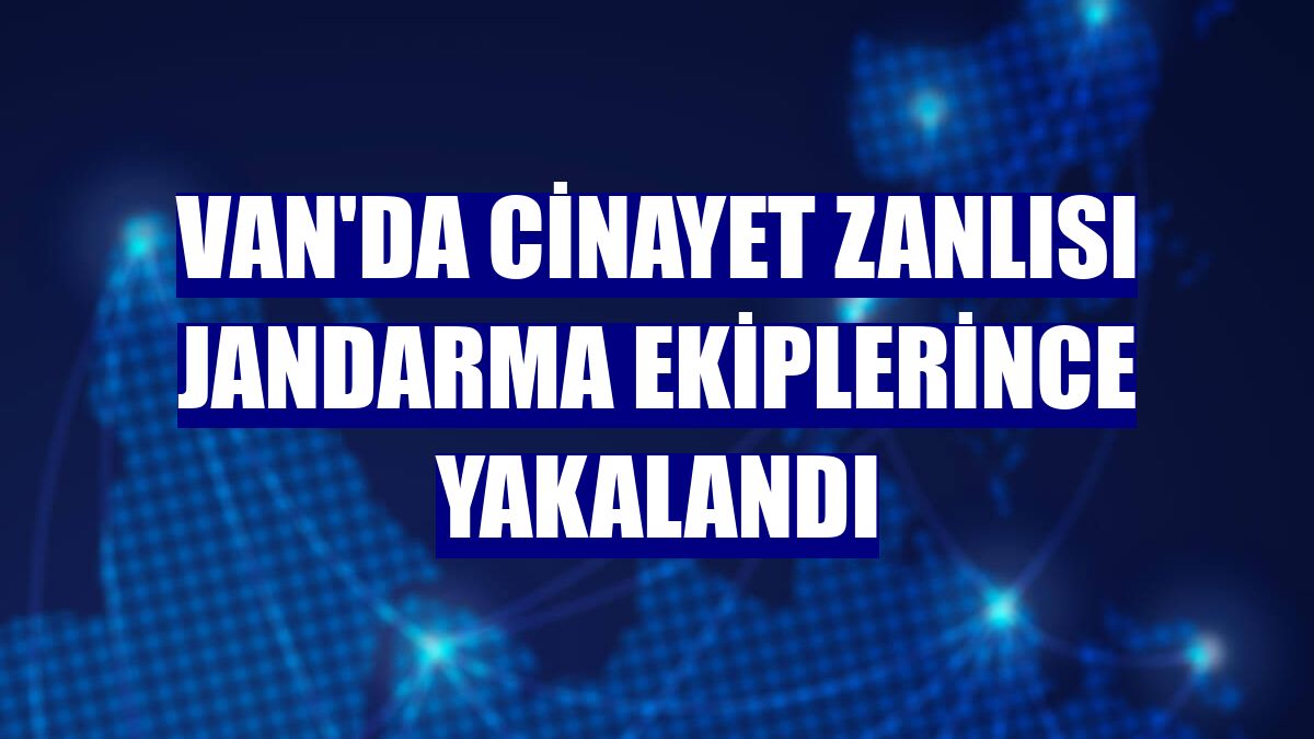 Van'da cinayet zanlısı jandarma ekiplerince yakalandı