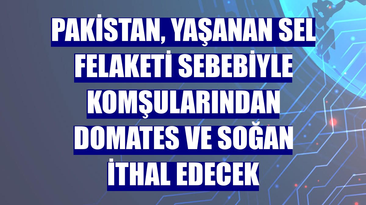 Pakistan, yaşanan sel felaketi sebebiyle komşularından domates ve soğan ithal edecek