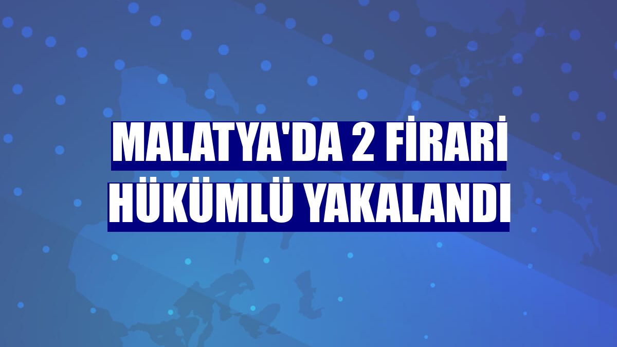 Malatya'da 2 firari hükümlü yakalandı