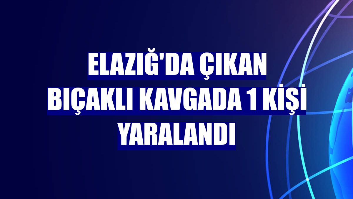 Elazığ'da çıkan bıçaklı kavgada 1 kişi yaralandı