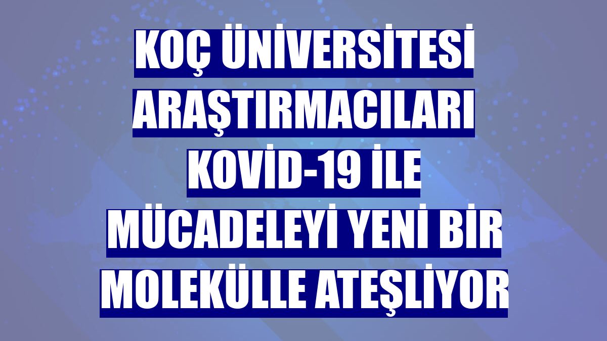 Koç Üniversitesi araştırmacıları Kovid-19 ile mücadeleyi yeni bir molekülle ateşliyor