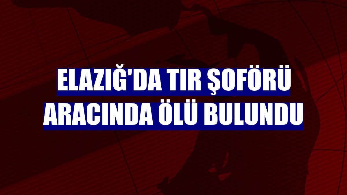Elazığ'da tır şoförü aracında ölü bulundu