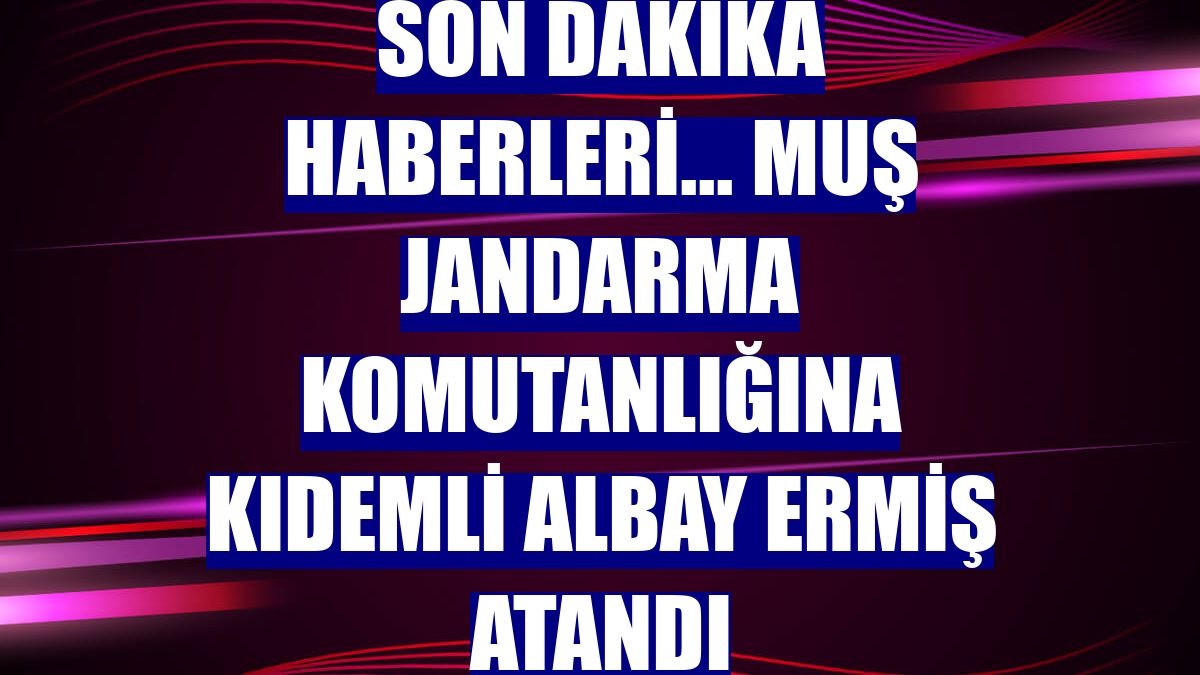 Son dakika haberleri... Muş Jandarma Komutanlığına Kıdemli Albay Ermiş atandı