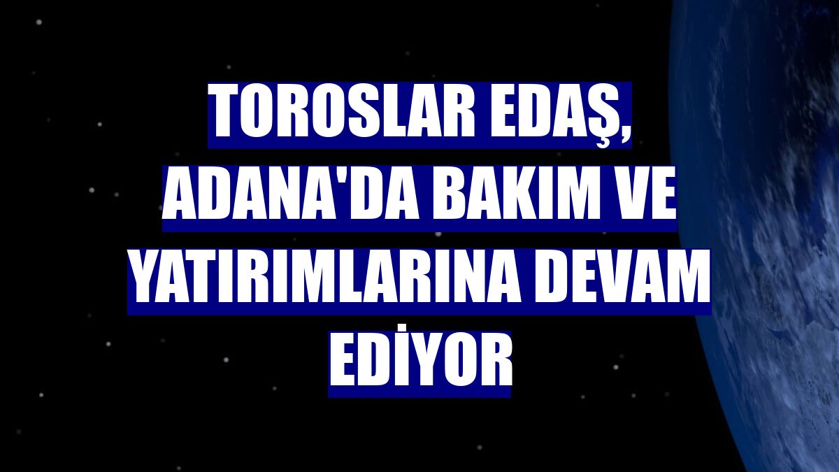 Toroslar EDAŞ, Adana'da bakım ve yatırımlarına devam ediyor