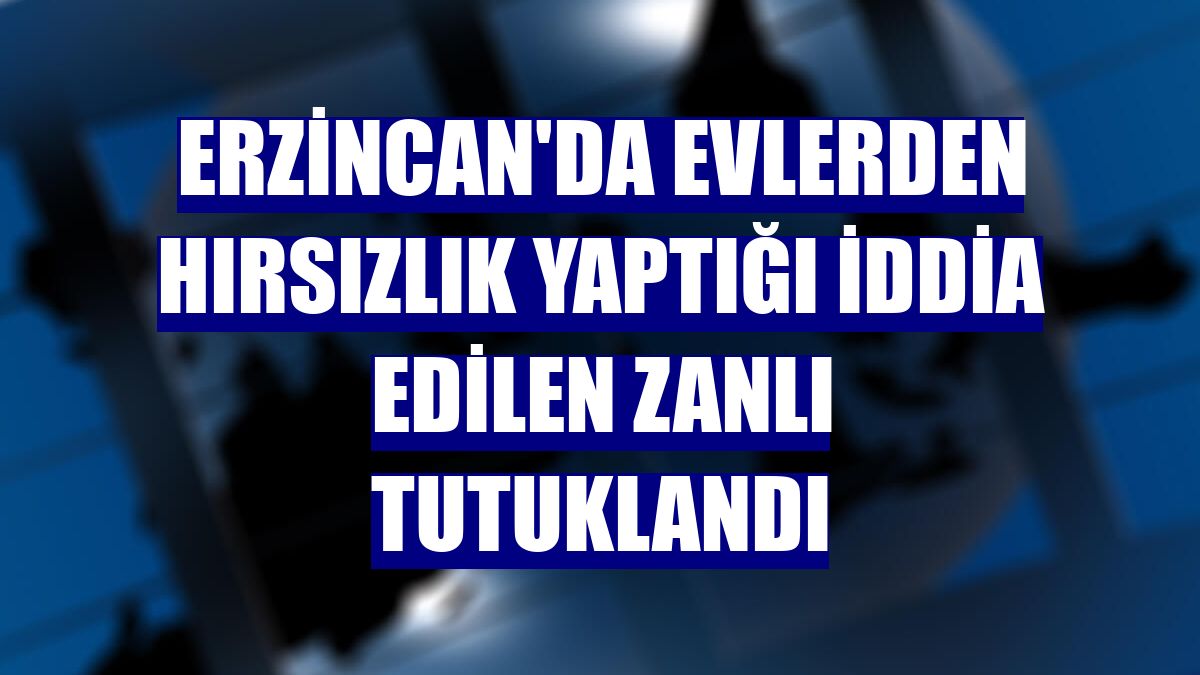 Erzincan'da evlerden hırsızlık yaptığı iddia edilen zanlı tutuklandı
