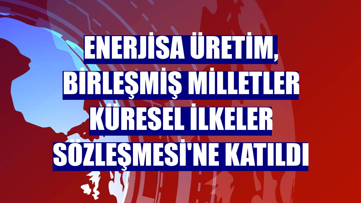 Enerjisa Üretim, Birleşmiş Milletler Küresel İlkeler Sözleşmesi'ne katıldı