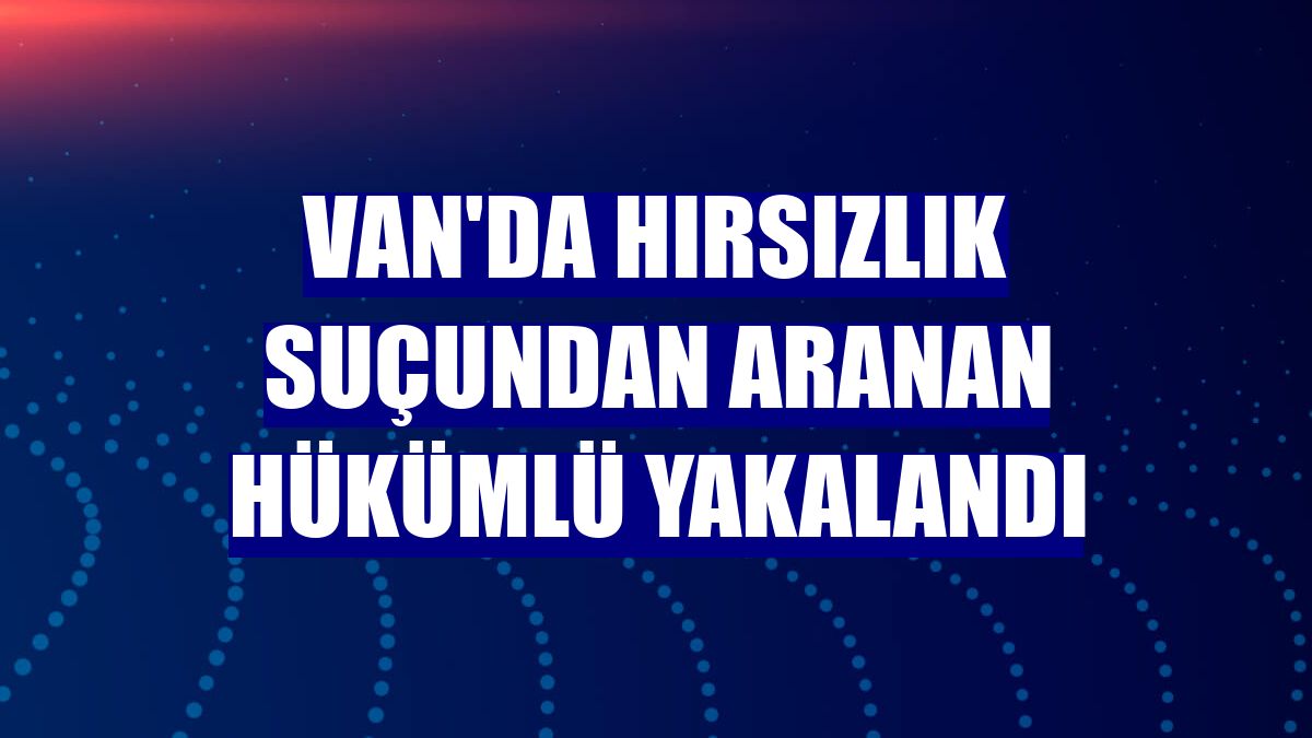 Van'da hırsızlık suçundan aranan hükümlü yakalandı