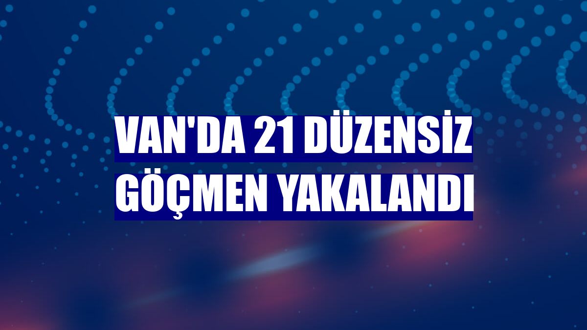 Van'da 21 düzensiz göçmen yakalandı