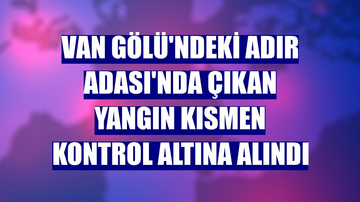 Van Gölü'ndeki Adır Adası'nda çıkan yangın kısmen kontrol altına alındı